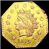 Image 1 : 1875 BG-1127 Octagonal California Gold Dollar CLOSELY UNCIRCULATED