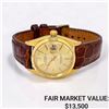 Image 1 : Mns 18k Rolex Date Watch Head Leather Band