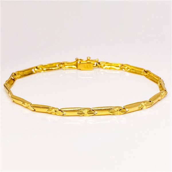 14k yg Bracelet with Scallops