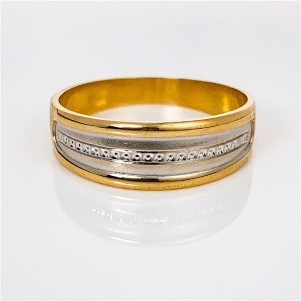 Mns 14k TT Wedding Band
