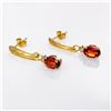 Image 1 : 10k yg Diamond & Garnet Earring Set
