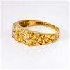 Image 4 : Mns 10k yg Nugget Pinky Ring w/ Diamonds