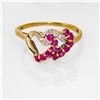 Image 1 : 10k yg Diamond & Ruby Heart Ring