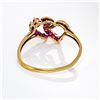 Image 2 : 10k yg Diamond & Ruby Heart Ring
