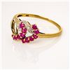 Image 4 : 10k yg Diamond & Ruby Heart Ring