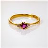 Image 1 : 10k yg Ruby & Diamond Ring