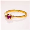 Image 4 : 10k yg Ruby & Diamond Ring