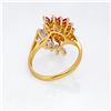 Image 2 : 10k yg Ruby & Diamond Swirl Fashion RIng