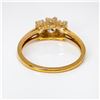 Image 2 : 10k yg 3 Stone Ring