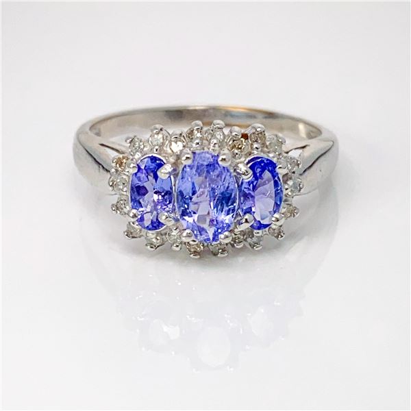10k wg Diamond & Tanzanite Fashion Ring