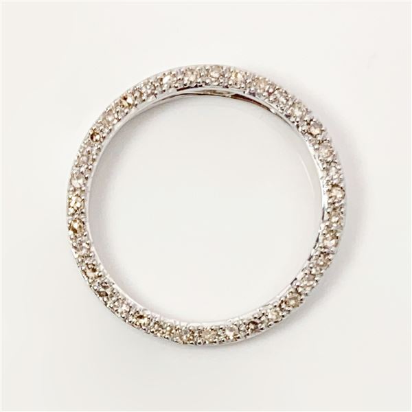 10k wg Circle Pendant w/ Diamonds