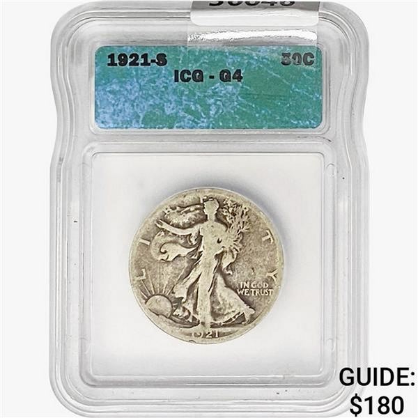 1921-S Walking Liberty Half Dollar ICG G4