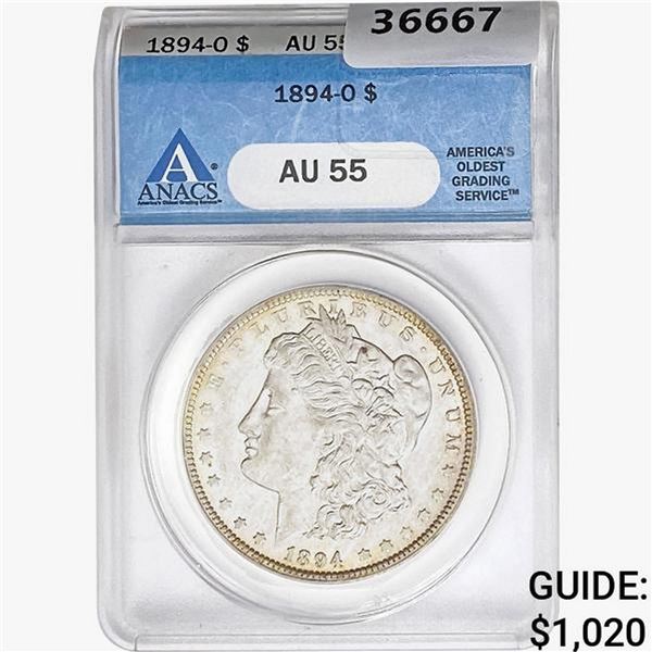 1894-O Morgan Silver Dollar ANACS AU55