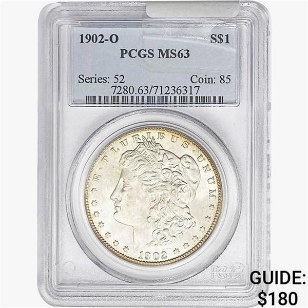1902-O Morgan Silver Dollar PCGS MS63