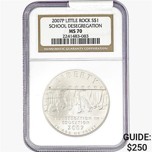 2007-P 0.85oz Silver $1-Desegregation NGC MS70