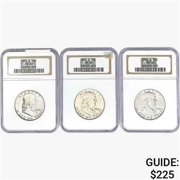 [3]1969-D Franklin Half Dollar NGC MS65
