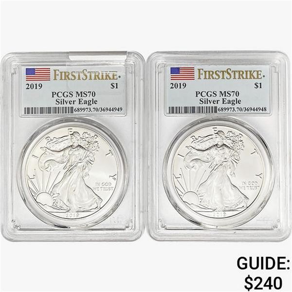 [2]2019 Silver Eagle PCGS MS70