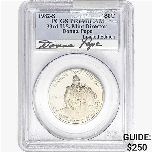 1982-S 50C Donna Pope PCGS PR69 DCAM