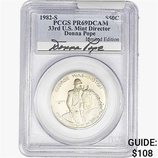 1982-S 50C Donna Pope PCGS PR69 DCAM