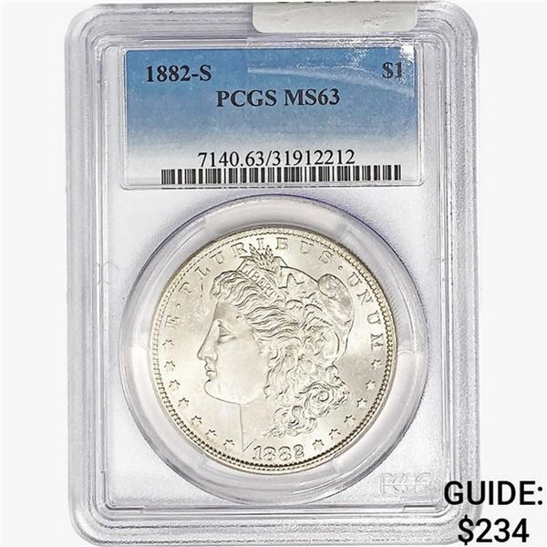 1882-S Morgan Silver Dollar PCGS MS63