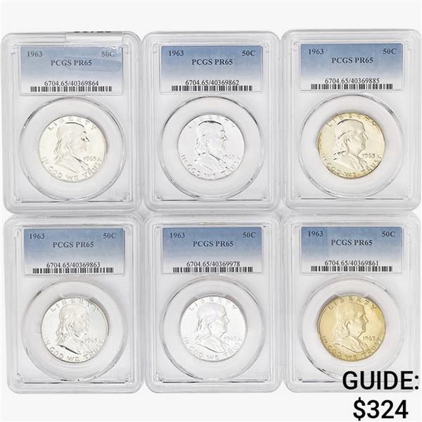[6]1963 Franklin Half Dollar PCGS PR65