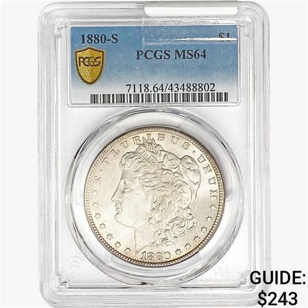 1880-S Morgan Silver Dollar PCGS MS64