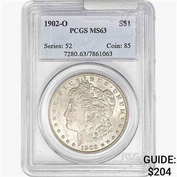 1902-O Morgan Silver Dollar PCGS MS63