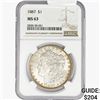 Image 1 : 1887 Morgan Silver Dollar NGC MS63