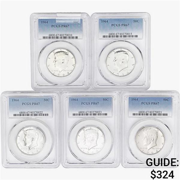 [5]1964 Kennedy Half Dollar PCGS PR67