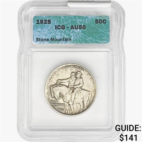 1925 Stone Mountain Half Dollar ICG AU50