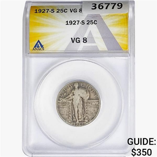 1927-S Standing Liberty Quarter ANACS VG8
