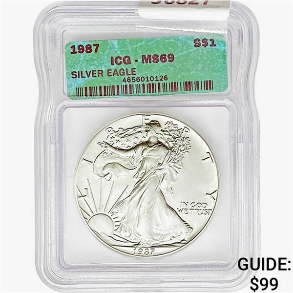 1987 Silver Eagle ICG MS69