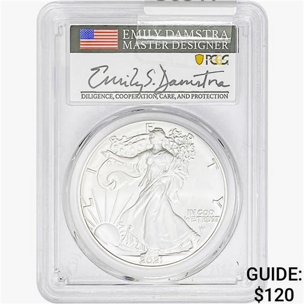 2021 Type 2 Silver Eagle PCGS MS70