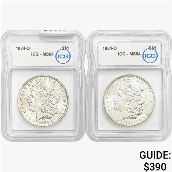 [2]1884-O Morgan Silver Dollar ICG MS64