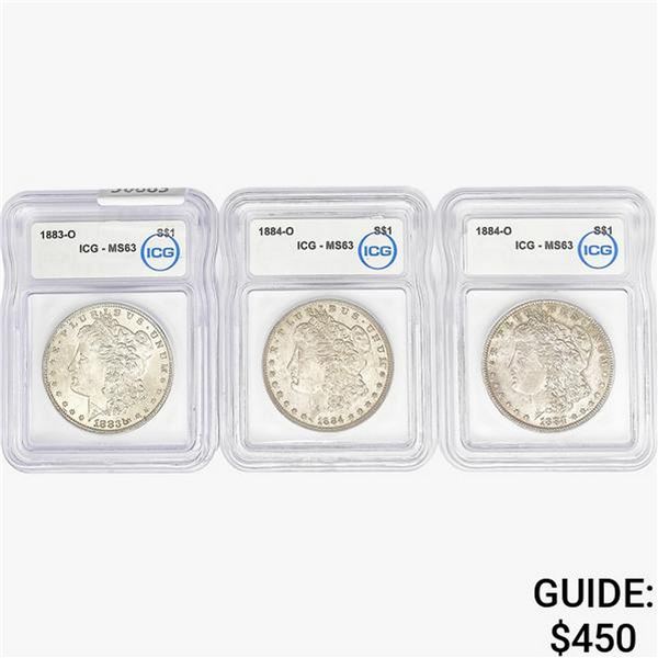 [3]1883-1884 Morgan Silver Dollar ICG MS63