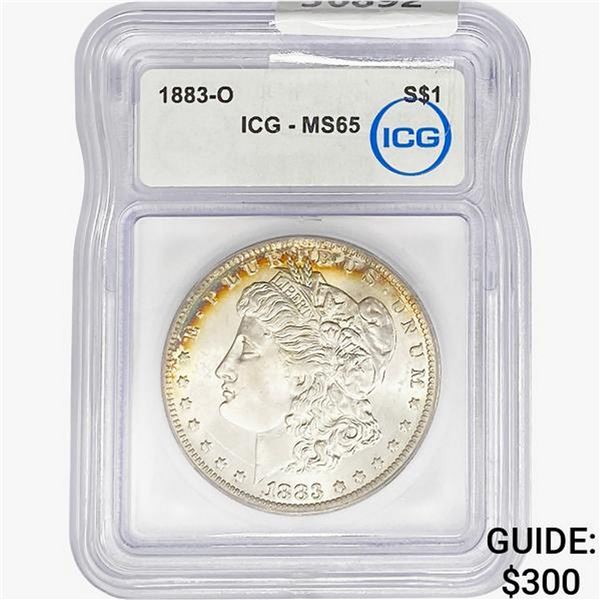 1883-O Morgan Silver Dollar ICG MS65