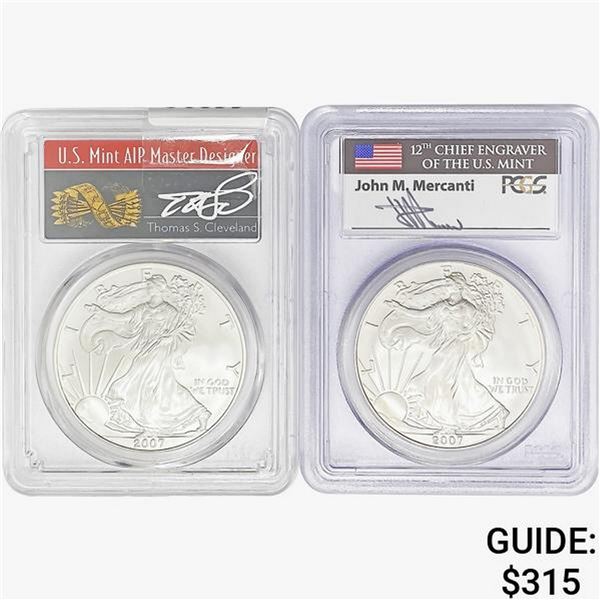 [2]2007 Silver Eagle PCGS MS70