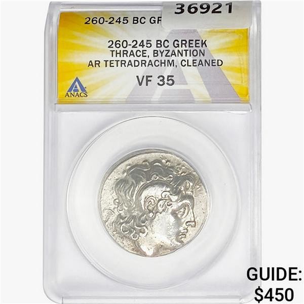 260-245 BC Greek Thrace, Tetradrachm ANACS VF35