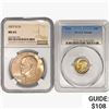 Image 1 : 1961 & 1977 Dollar and Dime NGC,PCGS MS
