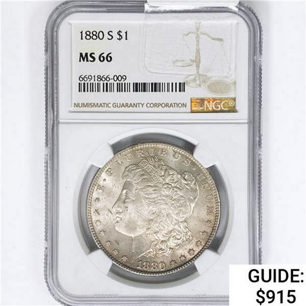 1880-S Morgan Silver Dollar NGC MS66
