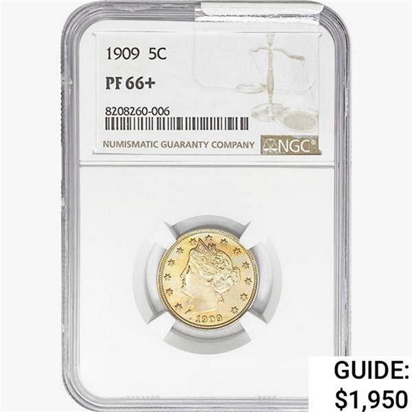 1909 Liberty Victory Nickel NGC PF66+