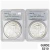 Image 1 : [2] 2006-W Silver Eagle PCGS MS69 20th ANNIV.