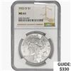 Image 1 : 1923-D Silver Peace Dollar NGC MS61