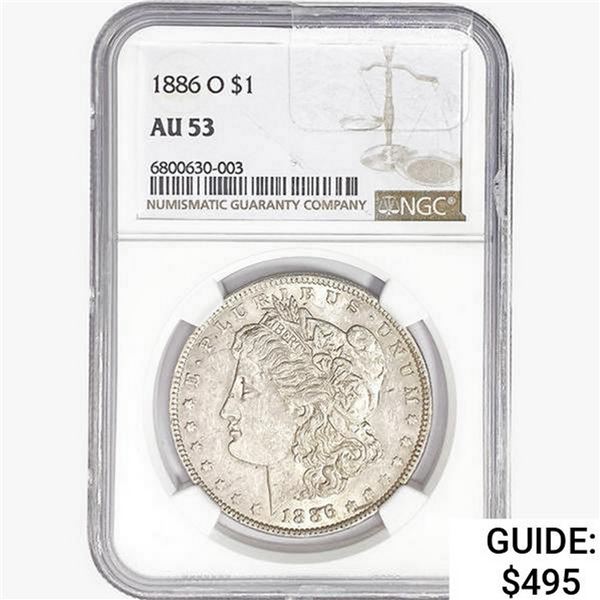 1886-O Morgan Silver Dollar NGC AU53