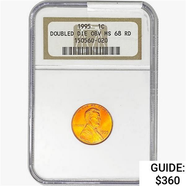 1995 Lincoln Memorial Cent NGC MS68 RD DBL DIE OBV