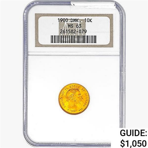 1900 0.158oz DMK 10 Kroner NGC MS63