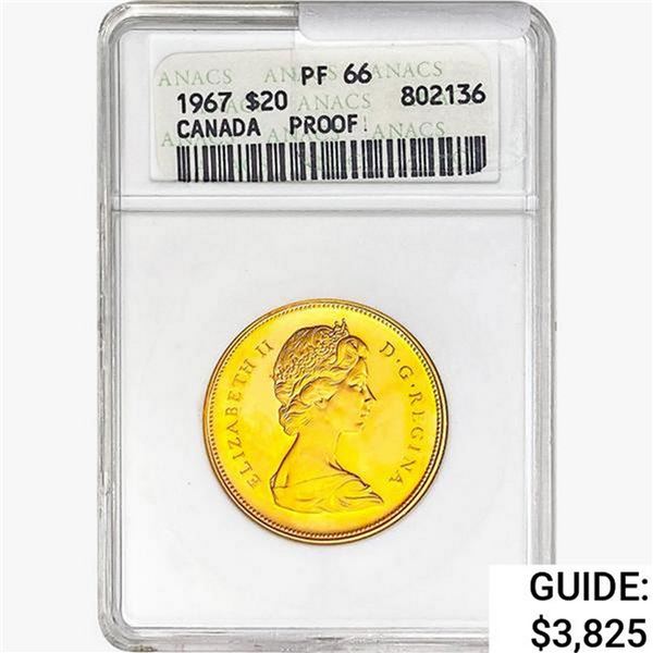 1967 0.529oz Canada $20 ANACS PF66