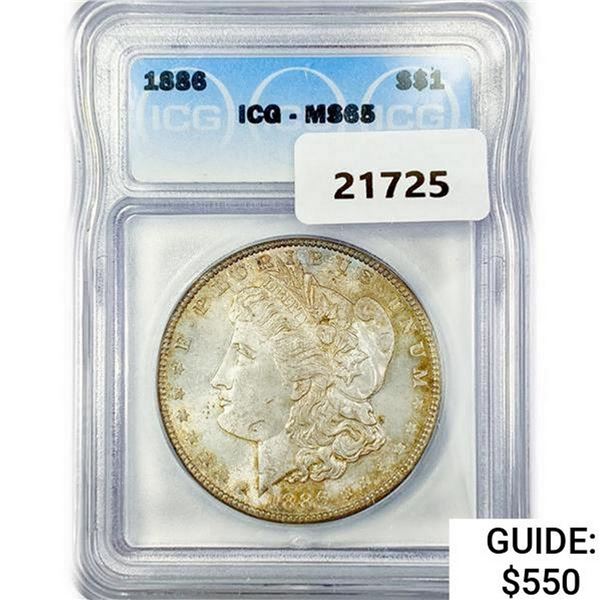 1886 Morgan Silver Dollar ICG MS65