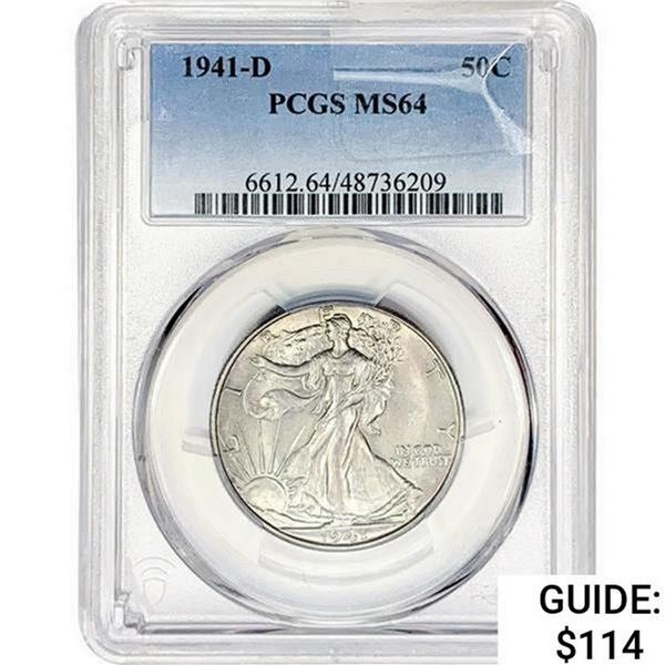 1941-D Walking Liberty Half Dollar PCGS MS64