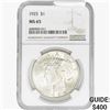 Image 1 : 1925 Silver Peace Dollar NGC MS65